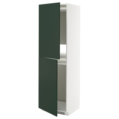 METOD Armoire pour réfrig./congélateur, blanc/Havstorp vert profond, 60x60x200 cm