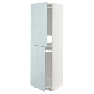 METOD Armoire pour réfrig./congélateur, blanc/Kallarp bleu gris clair, 60x60x200 cm