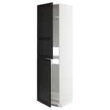 METOD Armoire pour réfrig./congélateur, blanc/Lerhyttan teinté noir, 60x60x220 cm