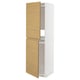 METOD Armoire pour réfrig./congélateur, blanc/Voxtorp motif chêne, 60x60x200 cm