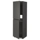 METOD Armoire pour réfrig./congélateur, noir/Voxtorp gris foncé, 60x60x200 cm