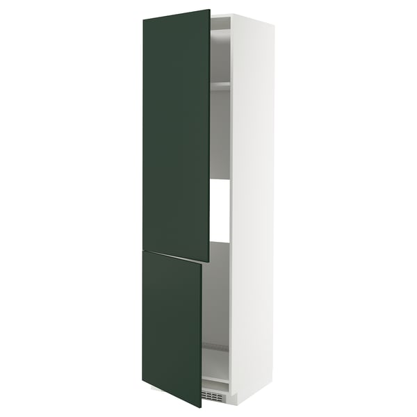 METOD Armoire réfr/cong 2ptes, blanc/Havstorp vert profond, 60x60x220 cm