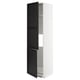 METOD Armoire réfr/cong 2ptes, blanc/Lerhyttan teinté noir, 60x60x220 cm