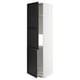 METOD Armoire réfr/cong 2ptes, noir/Lerhyttan teinté noir, 60x60x220 cm