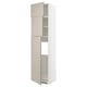 METOD Armoire réfrigérateur + 3 portes, blanc/Stensund beige, 60x60x240 cm