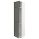 METOD Armoire réfrigérateur/congél+3ptes, blanc/Voxtorp gris foncé, 60x60x240 cm