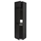 METOD Armoire réfrigérateur/congél+3ptes, noir/Lerhyttan teinté noir, 60x60x240 cm