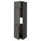 METOD Armoire réfrigérateur/congél+3ptes, noir/Voxtorp gris foncé, 60x60x220 cm