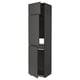 METOD Armoire réfrigérateur/congél+3ptes, noir/Voxtorp gris foncé, 60x60x240 cm
