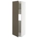 METOD Armoire réfrigérateur/congél+pte, blanc/Havstorp brun-beige, 60x60x200 cm