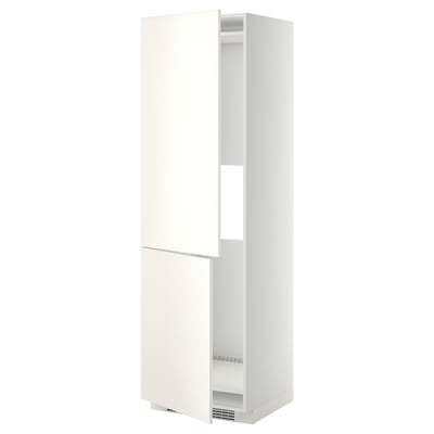 METOD Armoire réfrigérateur/congélateur, blanc/Veddinge blanc, 60x60x200 cm
