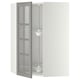 Option : METOD Élément angl mur+rangt piv/pte vitr, blanc/Bodbyn gris, 68x100 cm
