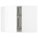 METOD Élément angle mural+rangement pivot, blanc Enköping/blanc effet bois, 68x60 cm