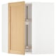 METOD Élément angle mural+rangement pivot, blanc/Forsbacka chêne, 68x80 cm