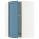 METOD Élément angle mural+rangement pivot, blanc/Lerhyttan bleu, 68x100 cm