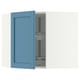 METOD Élément angle mural+rangement pivot, blanc/Lerhyttan bleu, 68x60 cm