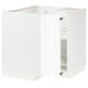 METOD Élément bas angle+rgt pivotant, blanc Enköping/blanc effet bois, 88x88 cm