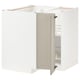 METOD Élément bas angle+rgt pivotant, blanc/Stensund beige, 88x88 cm