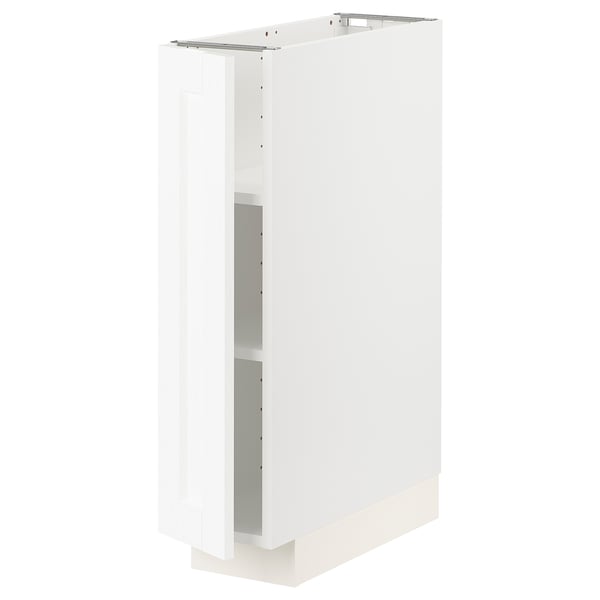METOD Élément bas avec tablettes, blanc Enköping/blanc effet bois, 20x60 cm
