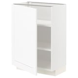 METOD Élément bas avec tablettes, blanc Enköping/blanc effet bois, 60x37 cm