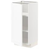 METOD Élément bas avec tablettes, blanc Enköping/blanc effet bois, 40x37 cm