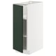 METOD Élément bas avec tablettes, blanc/Havstorp vert profond, 30x60 cm