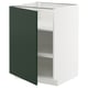 METOD Élément bas avec tablettes, blanc/Havstorp vert profond, 60x60 cm