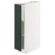 METOD Élément bas avec tablettes, blanc/Havstorp vert profond, 20x60 cm