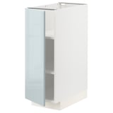 METOD Élément bas avec tablettes, blanc/Kallarp bleu gris clair, 30x60 cm