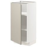 METOD Élément bas avec tablettes, blanc/Stensund beige, 40x37 cm