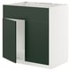 METOD Élément bas évier 2portes/face, blanc/Havstorp vert profond, 80x60 cm