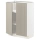 METOD Élément bas tablette/2portes, blanc/Stensund beige, 60x37 cm