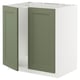METOD Élément évier 2 portes, blanc/Axstad gris vert, 80x60 cm