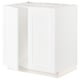 METOD Élément évier 2 portes, blanc Enköping/blanc effet bois, 80x60 cm