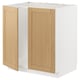 METOD Élément évier 2 portes, blanc/Forsbacka chêne, 80x60 cm