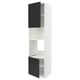 METOD Élément haut pr appareils encastrés, blanc/Nickebo anthracite mat, 60x60x240 cm