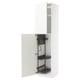 METOD Élément haut + rangements prod entr, blanc/Ringhult blanc, 60x60x240 cm