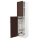 METOD Élément haut + rangements prod entr, blanc/Sinarp brun, 60x60x240 cm