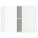 METOD Élément mural angle + tablettes, blanc Enköping/blanc effet bois, 68x60 cm