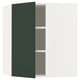METOD Élément mural angle + tablettes, blanc/Havstorp vert profond, 68x80 cm