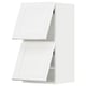 METOD Élément mural horizontal+2 portes, blanc Enköping/blanc effet bois, 40x80 cm