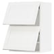 METOD Élément mural horizontal+2 portes, blanc Enköping/blanc effet bois, 60x80 cm