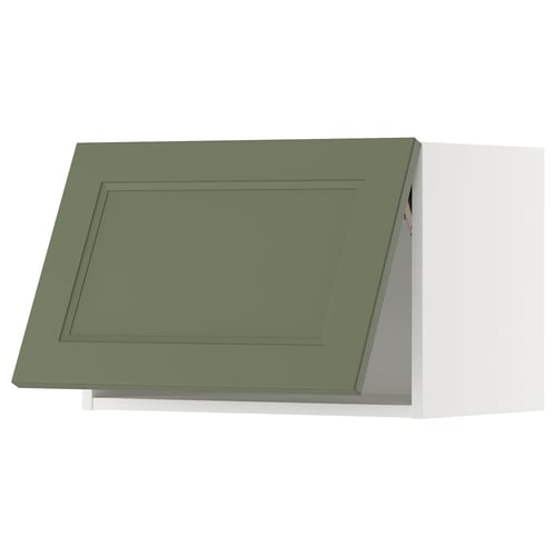 METOD Élément mural horizontal, blanc/Axstad gris vert, 60x40 cm
