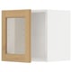 Option : METOD Élément mural porte vitrée, blanc/Forsbacka chêne, 40x40 cm