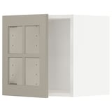 METOD Élément mural porte vitrée, blanc/Stensund beige, 40x40 cm