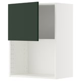 METOD Élément mural pour micro-ondes, blanc/Havstorp vert profond, 60x80 cm