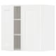 METOD Élément mural tablettes/2portes, blanc Enköping/blanc effet bois, 60x60 cm