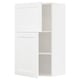 METOD Élément mural tablettes/2portes, blanc Enköping/blanc effet bois, 60x100 cm