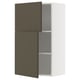 METOD Élément mural tablettes/2portes, blanc/Havstorp brun-beige, 60x100 cm