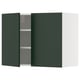 METOD Élément mural tablettes/2portes, blanc/Havstorp vert profond, 80x60 cm